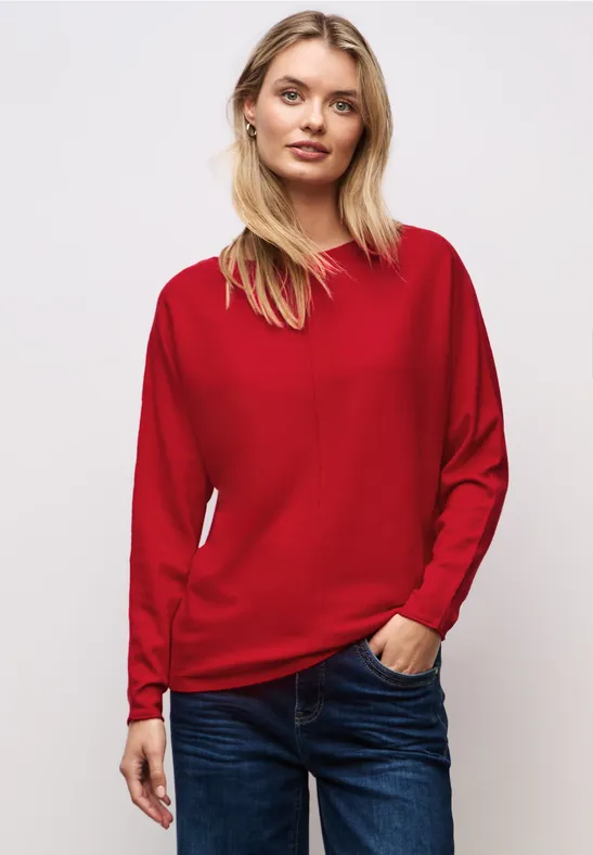 Basic Dolman Pullover racing red