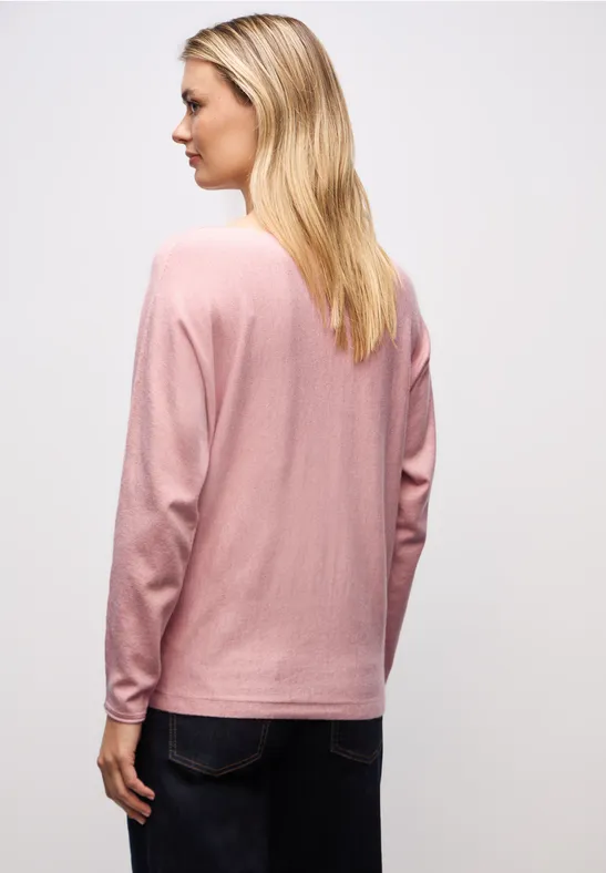Basis Dolman-trui powder pink mel.