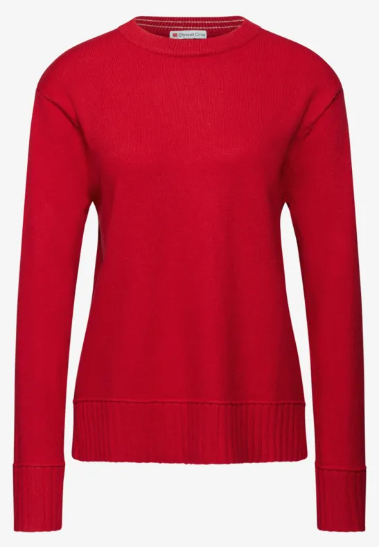 Rundhals Pullover racing red