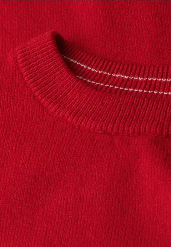 Rundhals Pullover racing red