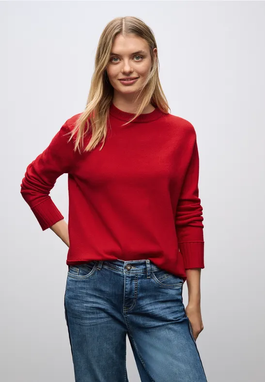 Rundhals Pullover racing red