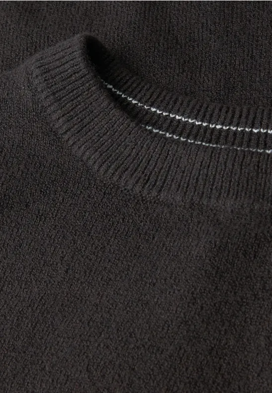 Pull à col rond darkest brown