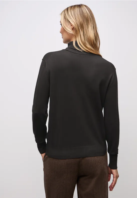 Trui met col darkest brown