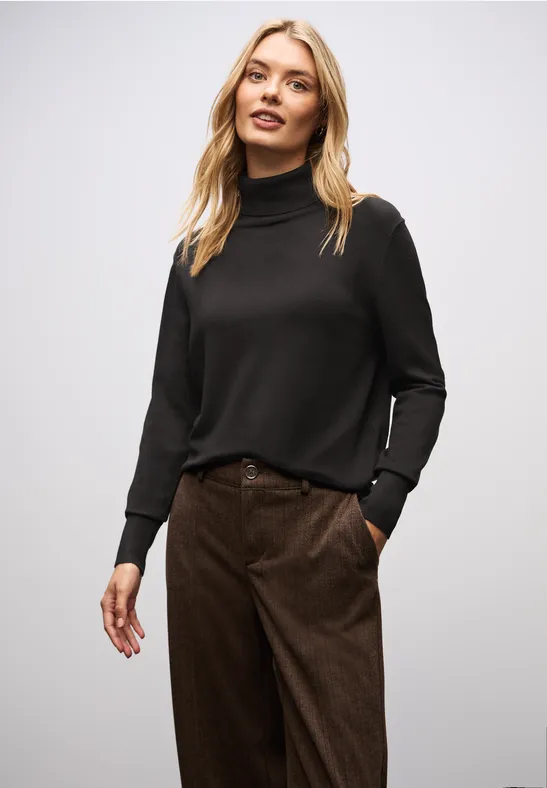 Trui met col darkest brown