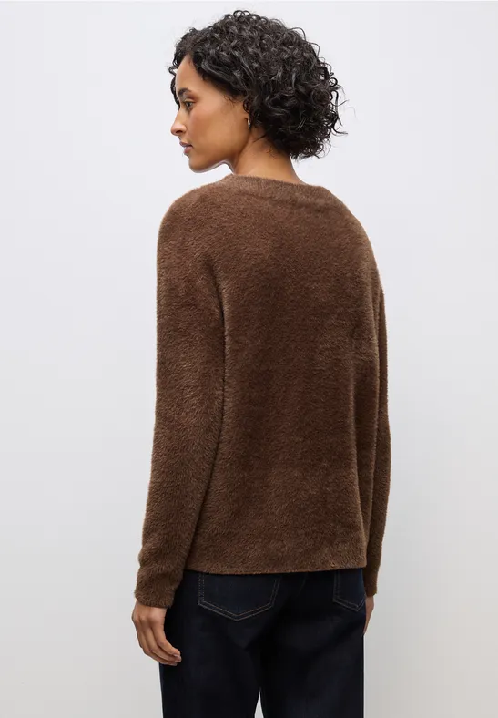 Federgarn Pullover hazelnut brown