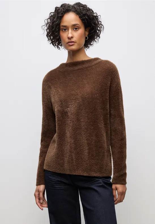 Federgarn Pullover hazelnut brown