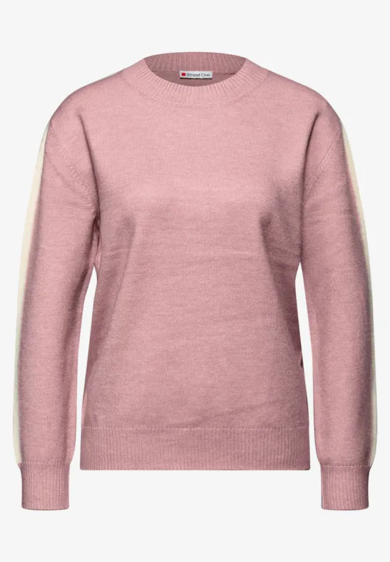 Pull à rayures gallon powder pink mel.