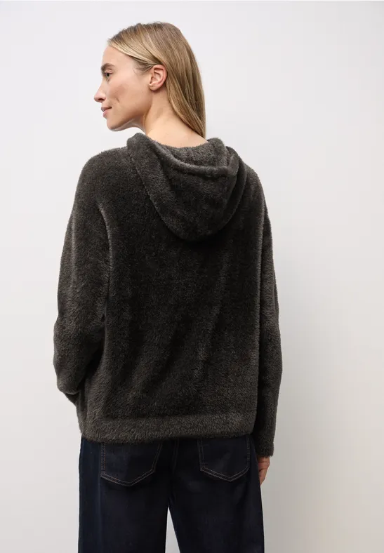 Kuscheliger Kapuzenpullover darkest brown