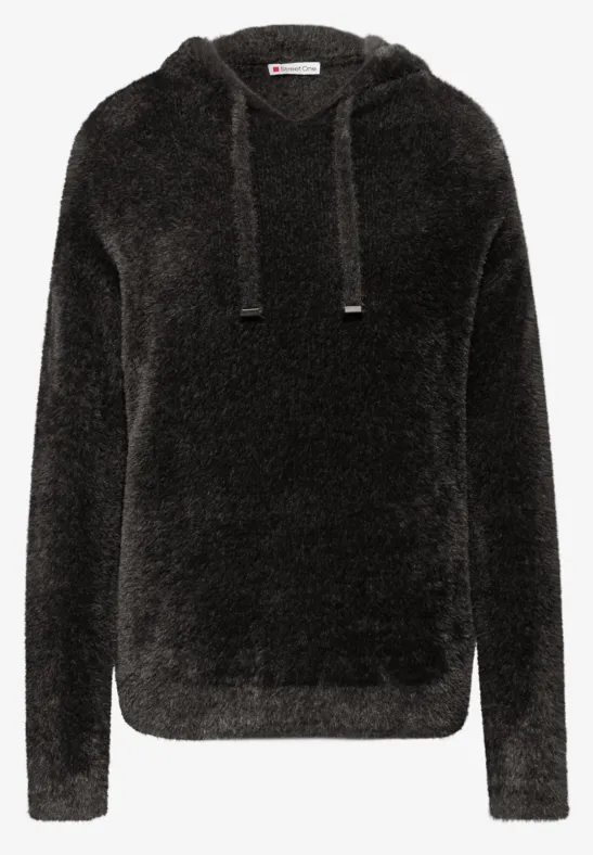 Kuscheliger Kapuzenpullover darkest brown