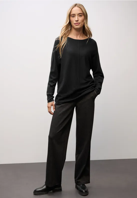 Basic Dolman Pullover Black