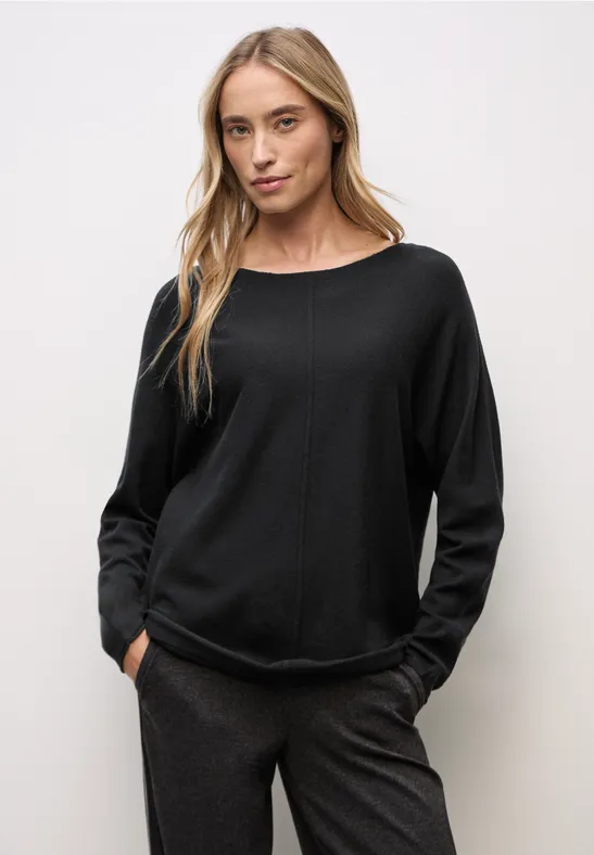 Basic Dolman Pullover Black