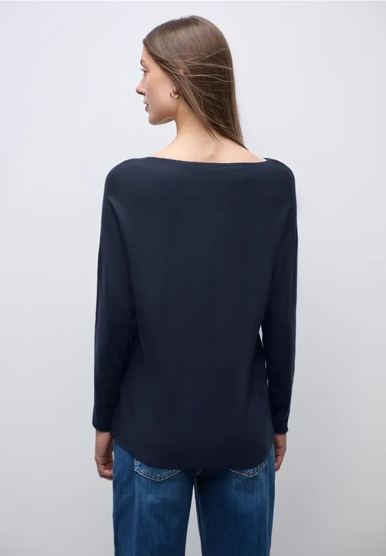 Basic Dolman Pullover deep blue