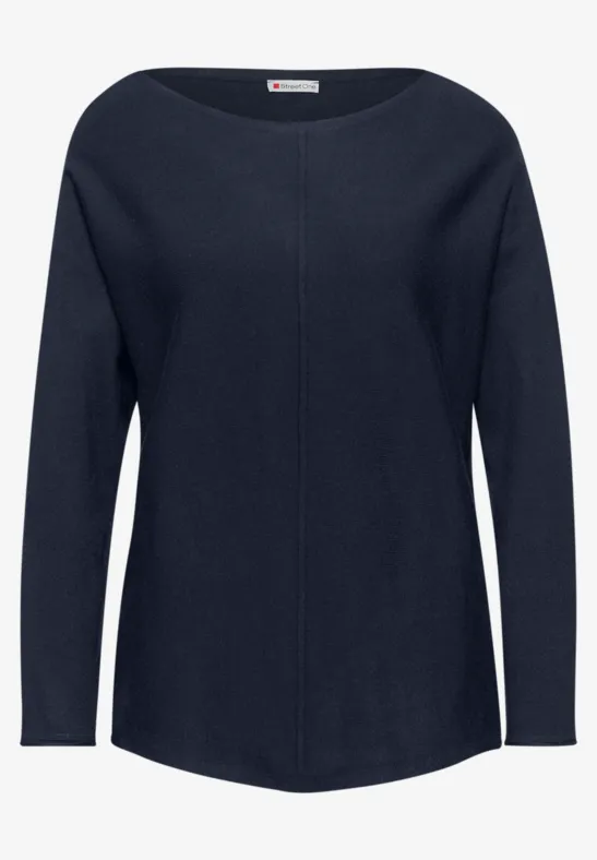 Basic Dolman Pullover deep blue