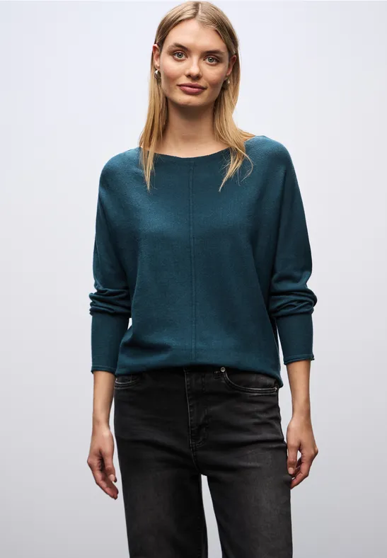 Basic Dolman Pullover tide blue