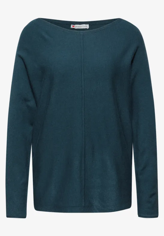 Basic Dolman Pullover tide blue