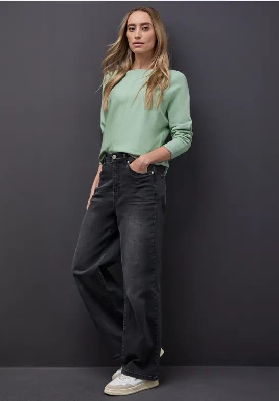 Basic Dolman Pullover serene green mel.