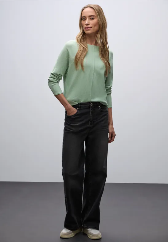 Basic Dolman Pullover serene green mel.