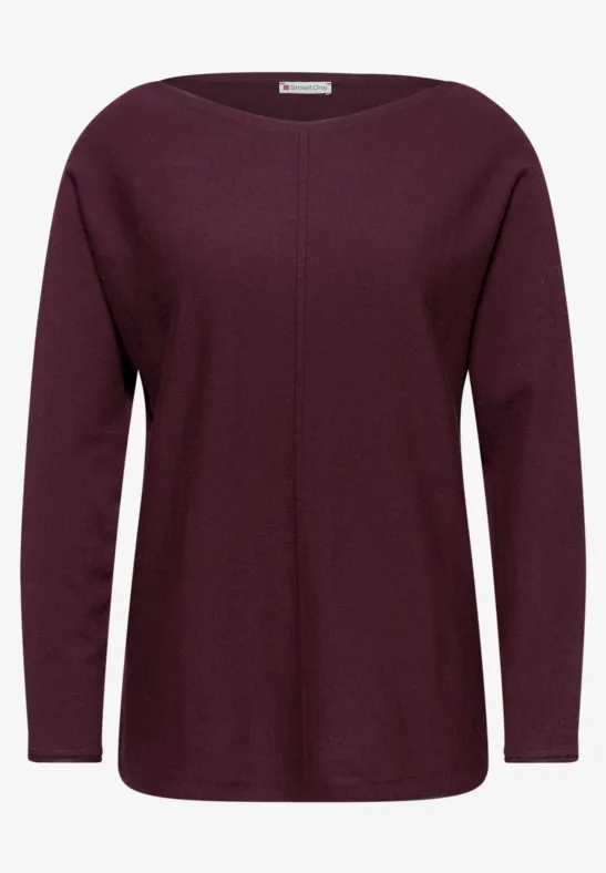 Basic Dolman Pullover wildberry red