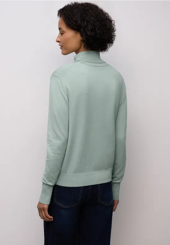 Basic Rollkragen Pullover nile blue