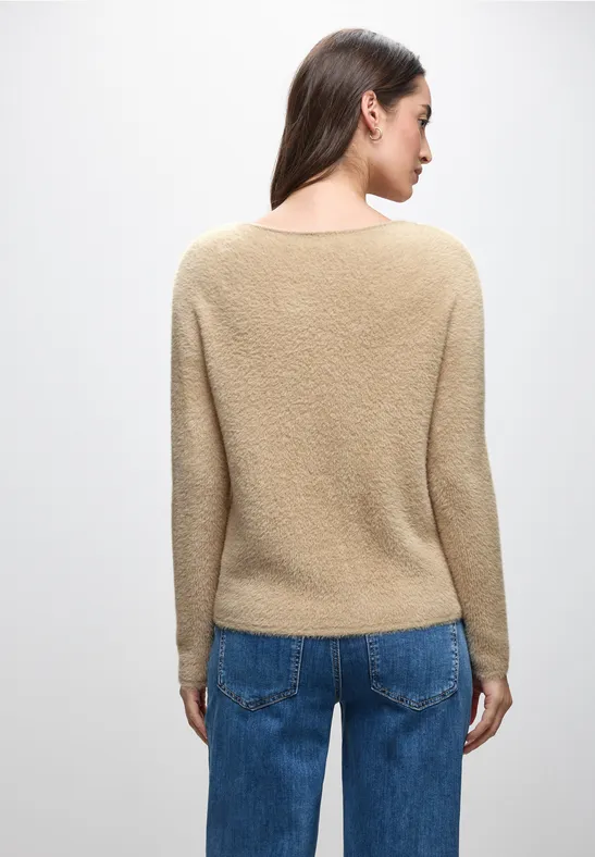Federgarn Pullover sanded beige