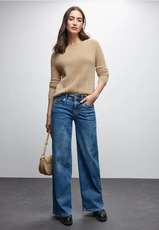 Federgarn Pullover sanded beige