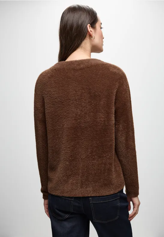Federgarn Pullover hazelnut brown