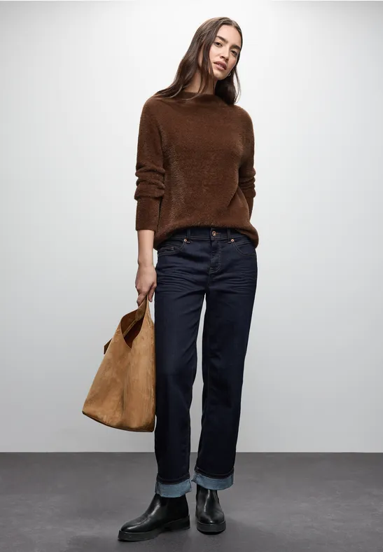 Federgarn Pullover hazelnut brown