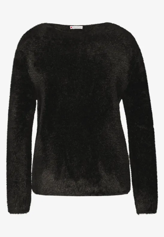 Federgarn Pullover darkest brown