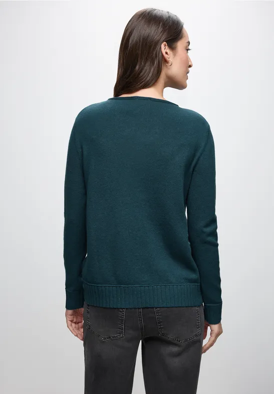 Basic Pullover tide blue