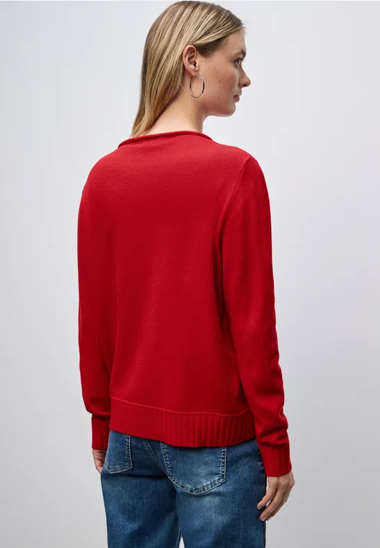 Basic Pullover racing red