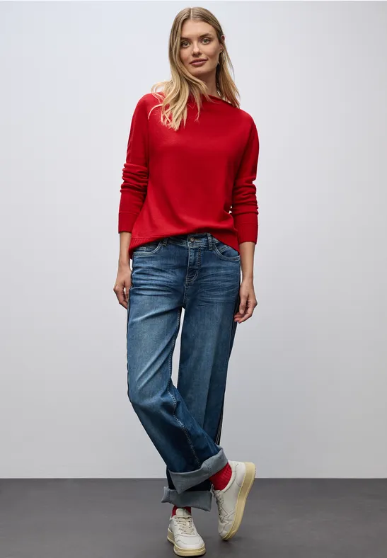 Basic Pullover racing red