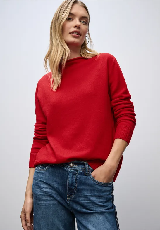 Basic Pullover racing red