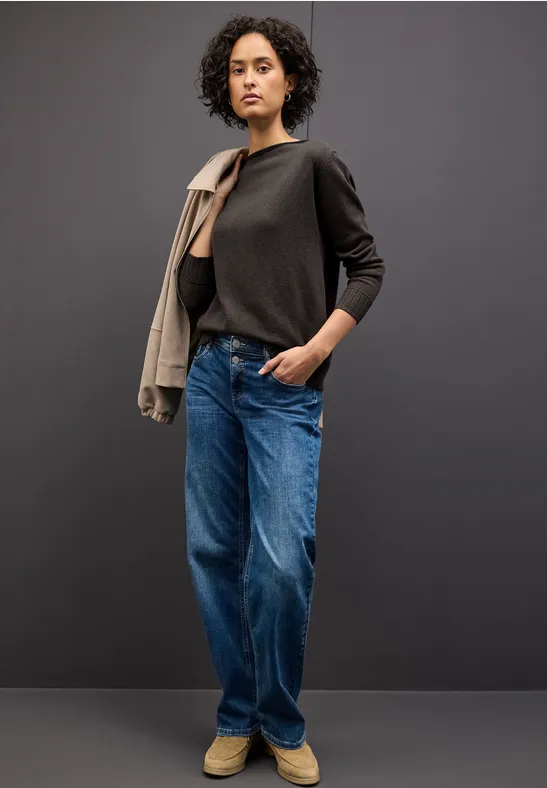Basic Pullover darkest brown