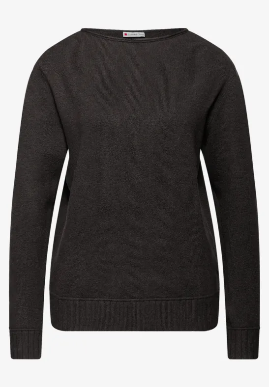 Basic Pullover darkest brown