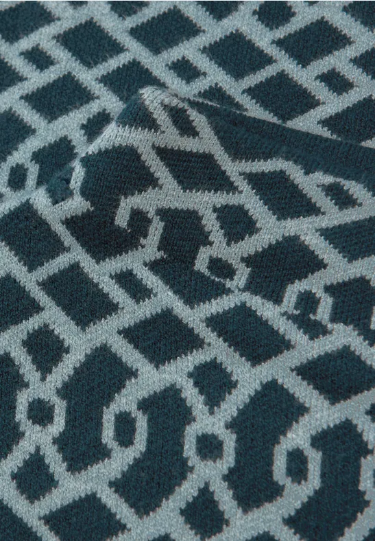 Cosy Jacquard Pullover tide blue