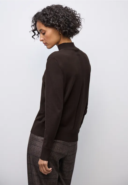 Pullover mit Turtleneck deep roast brown