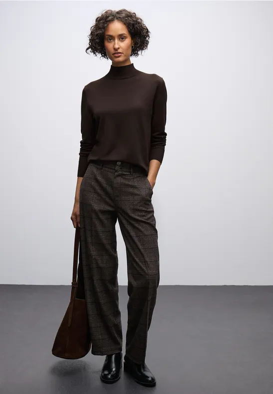 Pullover mit Turtleneck deep roast brown