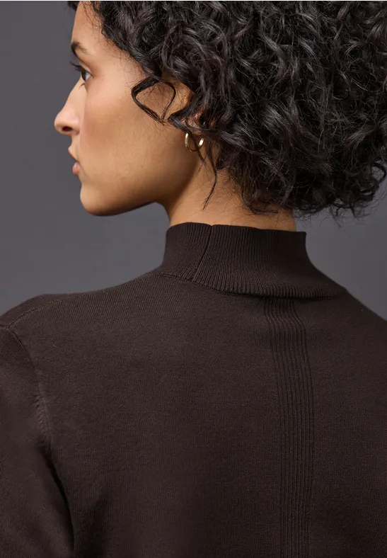 Pullover mit Turtleneck deep roast brown