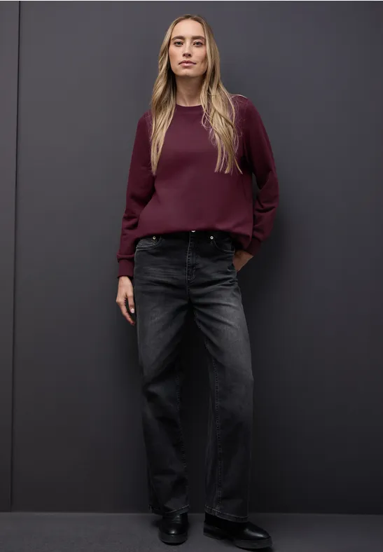 Rundhals Sweatshirt noble red
