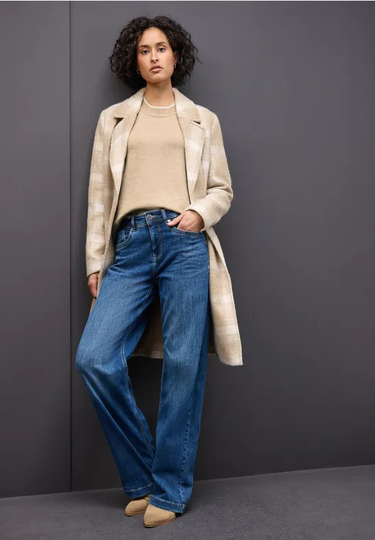 Pullover mit Kontrastdetails sanded beige mel.