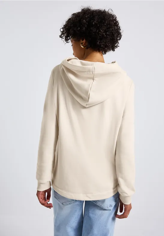 Hoodie mit Gallonstreifen tusk cream