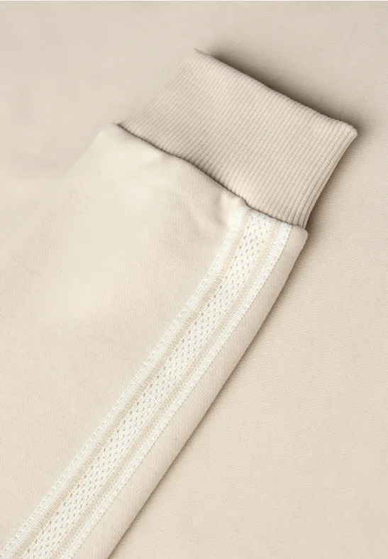 Hoodie mit Gallonstreifen tusk cream