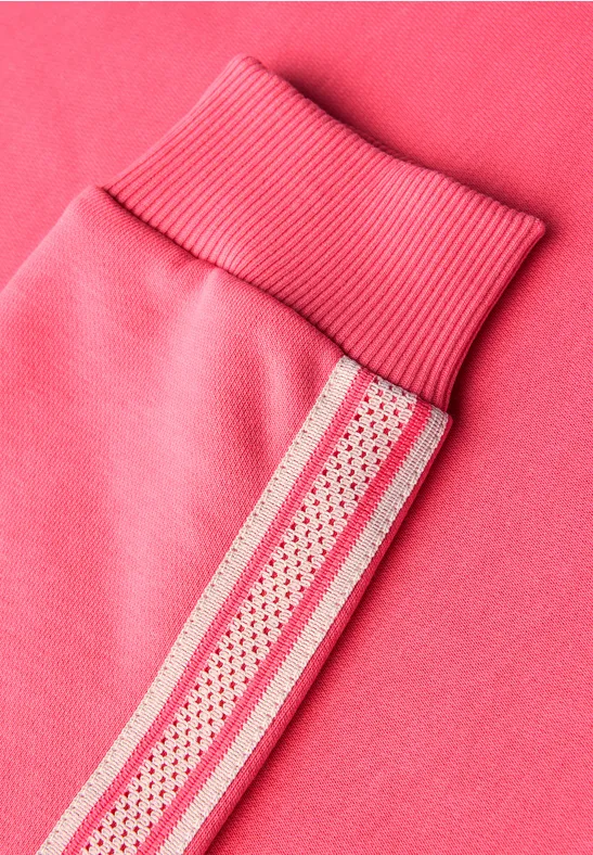 Hoodie mit Gallonstreifen almond coral