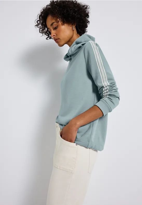Hoodie mit Gallonstreifen arona blue