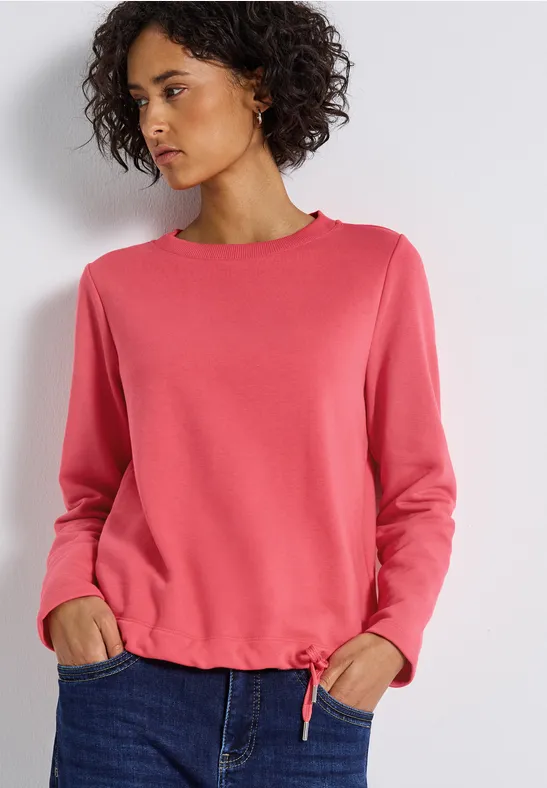 Sweater met ronde hals almond coral