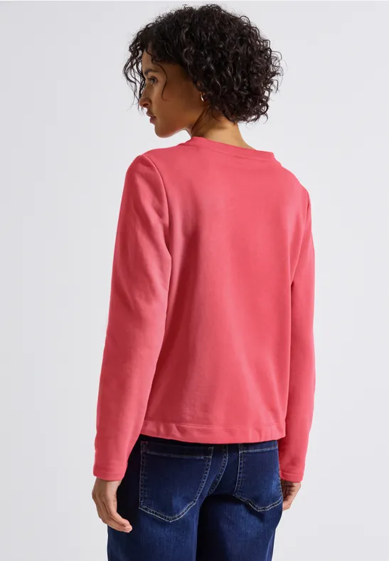 Sweater met ronde hals almond coral