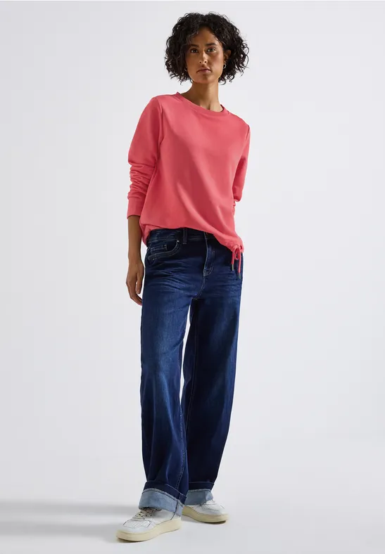 Sweater met ronde hals almond coral