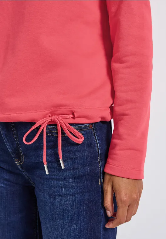 Sweater met ronde hals almond coral
