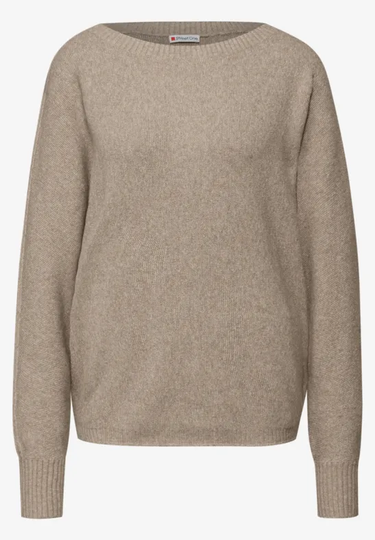 Cosy Dolman-trui mocha glow mel.