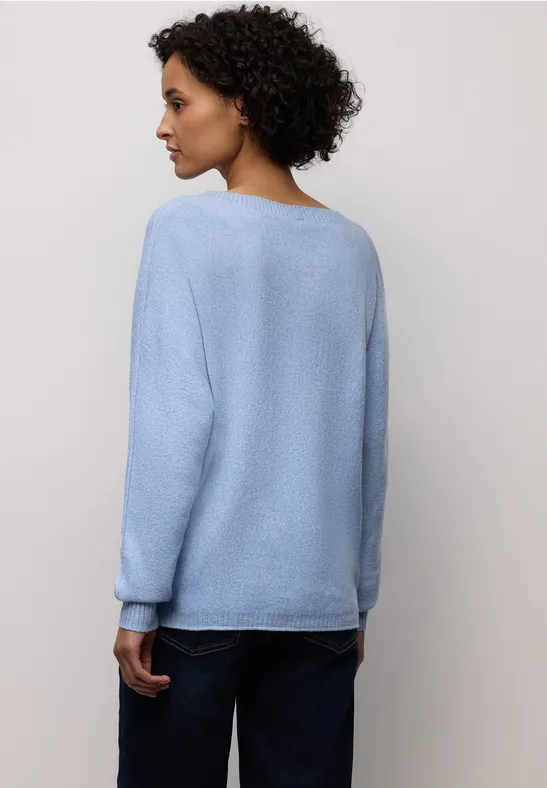 Cosy Dolman-trui frosted blue mel.